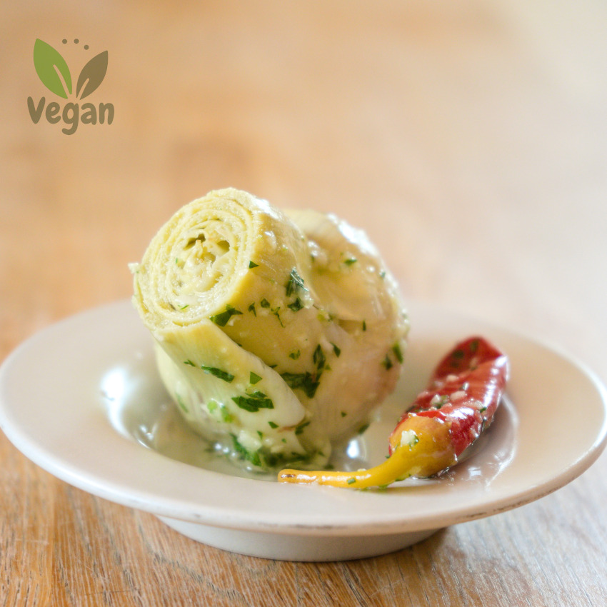 Gourmet Antipasti Artischockenherzen mit Knoblauch - Mediterrane Delikatesse, Premium Qualität, Perfekt für Vorspeisen & Salate