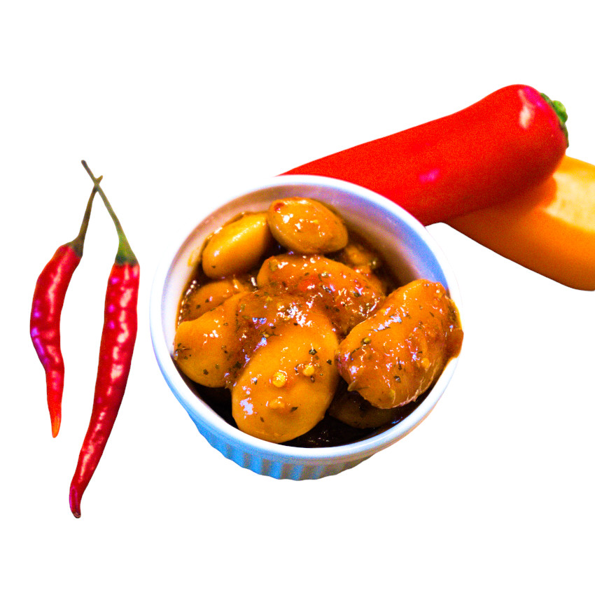 Scharfe Riesenbohnen in Tomatensauce - Mediterrane Gourmet Antipasti, Pikante Delikatesse, Perfekt für Vorspeisen & Beilagen